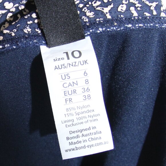 Bond-Eye Australia Nip Tuck Bikini Set Swimsuit Gold Foil Blue Size 6 D/DD - Picture 14 of 14